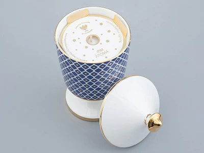 Подарочный Набор Свеча ароматическая Индиго 2 аромат Ваниль Сладкий табак арт. 81.32063.00.1