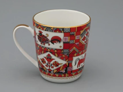 Чашка с блюдцем чайная 300 мл форма Колокол рисунок Красный конь арт.81.34079.00.1, 