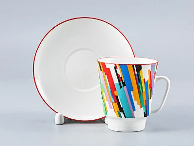 Чашка с блюдцем 165 мл форма Майская рисунок Движение 2, арт. 81.27267.00.1 Чашка с блюдцем 165 мл форма Майская рисунок Движение 2, арт. 81.27267.00.1