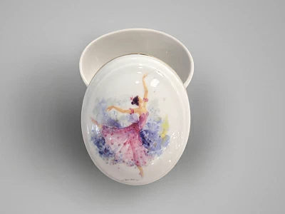 Туалетная коробочка форма Овальная рисунок Фея сирени арт. 80.86405.00.1