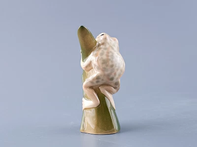 Скульптура Лягушка на листике мраморная арт. 82.63981.00.1