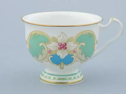 Чашка с блюдцем чайная 240 мл форма Айседора рисунок Аквамарин арт. 81.30907.00.1