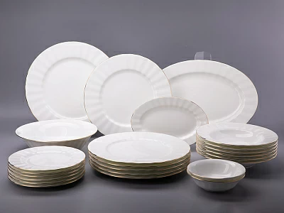 Сервиз столовый форма Нега рисунок Золотая лента, 6 персон 24 предмета арт. 81.30714.00.1