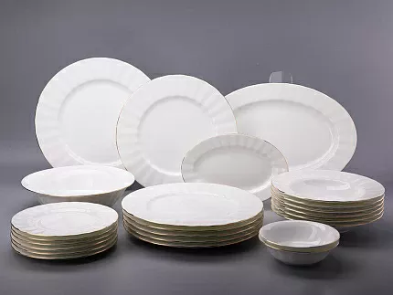 Сервиз столовый форма Нега рисунок Золотая лента, 6 персон 24 предмета арт. 81.30714.00.1