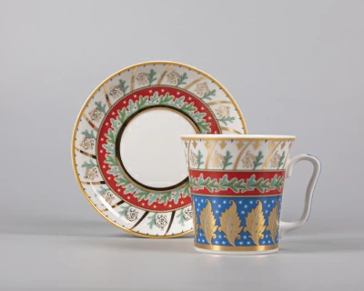 Бокал с блюдцем Ленинградский Новогодняя ночь 360 мл арт. 81.30699.00.1, 