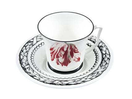 Подарочный набор чашка с блюдцем, форма Юлия рисунок Сысоев. Волшебный сад III арт. 81.30914.00.1, 