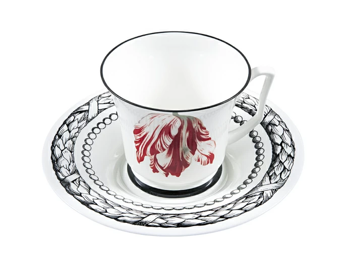 Подарочный набор чашка с блюдцем, форма Юлия рисунок Сысоев. Волшебный сад III арт. 81.30914.00.1, 