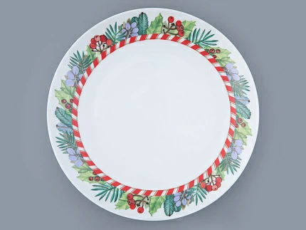 Тарелка форма Восточная рисунок Зимняя история 210 мм. арт. 80.45169.00.1