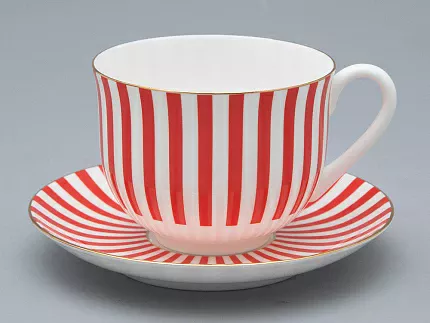 Чашка с блюдцем чайная форма Ландыш рисунок Да и нет Кардинал, арт. 81.32282.00.1