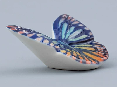 Скульптура форма Бабочка малого размера, рисунок Синяя, арт. 82.47228.00.1