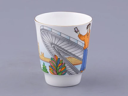 Чашка с блюдцем форма Майская, рисунок Парк Зарядье, арт. 81.32625.00.1 Чашка с блюдцем форма Майская, рисунок Парк Зарядье, арт. 81.32625.00.1