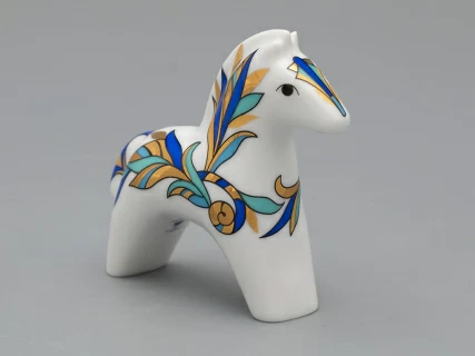 Скульптура форма Лошадь рисунок Синяя арт 82.04519.00.1, 
