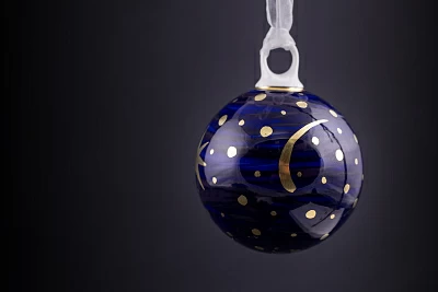 Елочная игрушка Шар, рисунок Рождественская ночь, арт 60.15222.00.1