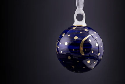 Елочная игрушка Шар, рисунок Рождественская ночь, арт 60.15222.00.1