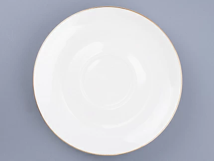 Чашка с блюдцем чайная 300 мл форма Купольная рисунок Золотая лента арт. 81.16430.00.1