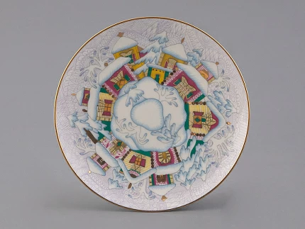 Чашка с блюдцем 165 мл форма Майская рисунок Зимний день, арт. 81.10375.00.1