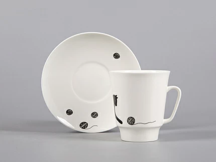 Чашка с блюдцем кофейная 165 мл форма Майская рисунок Веселый клубочек арт. 81.30659.00.1 Чашка с блюдцем кофейная 165 мл форма Майская рисунок Веселый клубочек арт. 81.30659.00.1