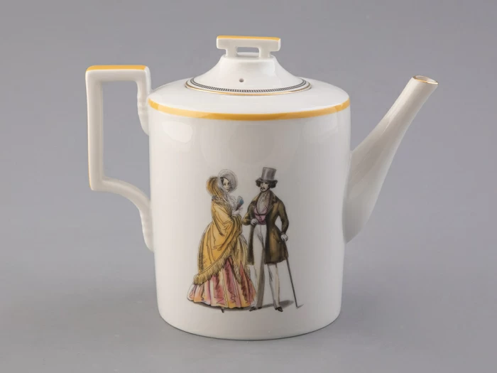 Подарочный набор заварочный форма Гербовая рисунок Modes de Paris (желтый) арт. 81.26407.00.1, 