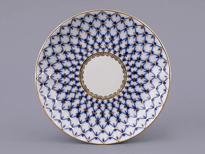 Чашка с блюдцем чайная 250 мл форма Тюльпан рисунок Кобальтовая сетка арт. 81.10105.00.1