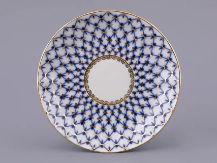 Чашка с блюдцем чайная 250 мл форма Тюльпан рисунок Кобальтовая сетка арт. 81.10105.00.1, 