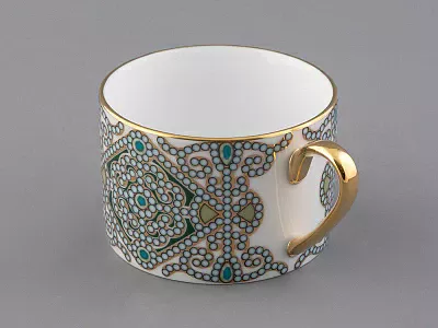 Чашка с блюдцем 250 мл в подарочной упаковке форма Соло, рисунок, Ландыш майский, арт. 81.32654.00.1