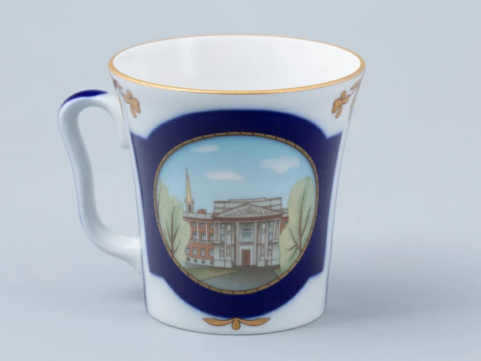 Бокал с блюдцем форма Ленинградский рисунок Прадеду правнук арт. 81.31478.00.1, 