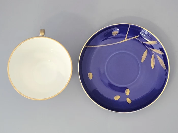 Чашка с блюдцем чайная 375 мл форма Подарочная рисунок Гранат золотой арт. 81.19177.00.1, 