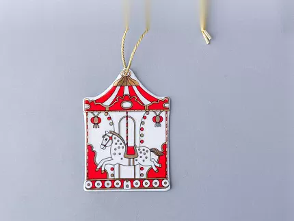 Елочные игрушки 5шт в подарочной упаковке, рисунок Гранд цирк, арт 81.34385.00.1