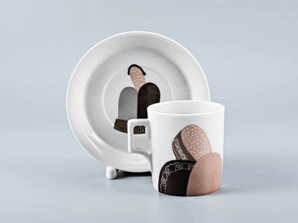 Сервиз чайный форма Гербовая рисунок Бабы, 2 персоны 7 предметов, арт. 81.15102.00.1, 