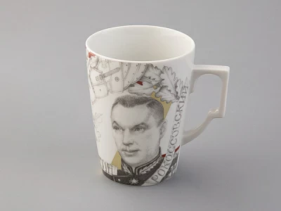 Бокал с блюдцем в подарочной упаковке, форма Гранд, рисунок Маршалы победы Константин Рокоссовский, арт. 81.33244.00.1 Бокал с блюдцем в подарочной упаковке, форма Гранд, рисунок Маршалы победы Константин Рокоссовский, арт. 81.33244.00.1