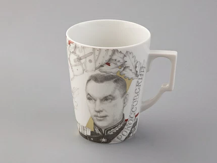 Бокал с блюдцем в подарочной упаковке, форма Гранд, рисунок Маршалы победы Константин Рокоссовский, арт. 81.33244.00.1 Бокал с блюдцем в подарочной упаковке, форма Гранд, рисунок Маршалы победы Константин Рокоссовский, арт. 81.33244.00.1