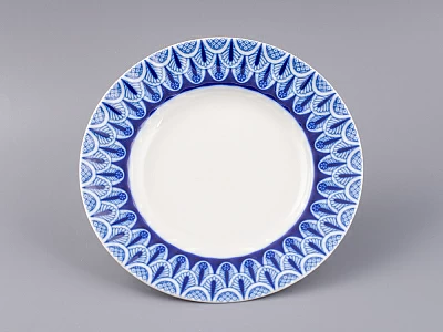Тарелка мелкая 180 форма Шатровая рисунок Ажур, арт.80.99809.00.1