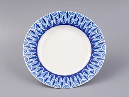 Тарелка мелкая 180 форма Шатровая рисунок Ажур, арт.80.99809.00.1
