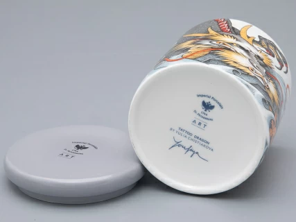 Подарочный набор Свеча форма ТОП рисунок TATTOO Dragon аромат Загадочный лес арт. 81.32067.00.1, 