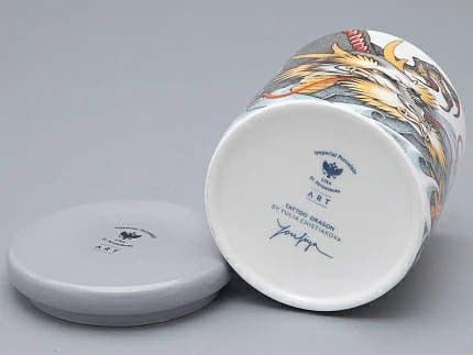 Подарочный набор Свеча форма ТОП рисунок TATTOO Dragon аромат Загадочный лес арт. 81.32067.00.1