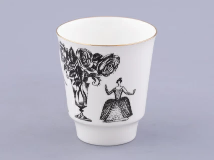 Чашка с блюдцем 165 мл форма Майская, рисунок Русские писатели Цветаева, арт. 81.32766.00.1, 