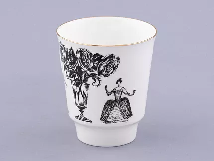 Чашка с блюдцем 165 мл форма Майская, рисунок Русские писатели Цветаева, арт. 81.32766.00.1