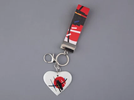 Брелок подвеска в подарочной упаковке, форма Сердечко 2, рисунок Витебск, арт 81.33236.00.1, 