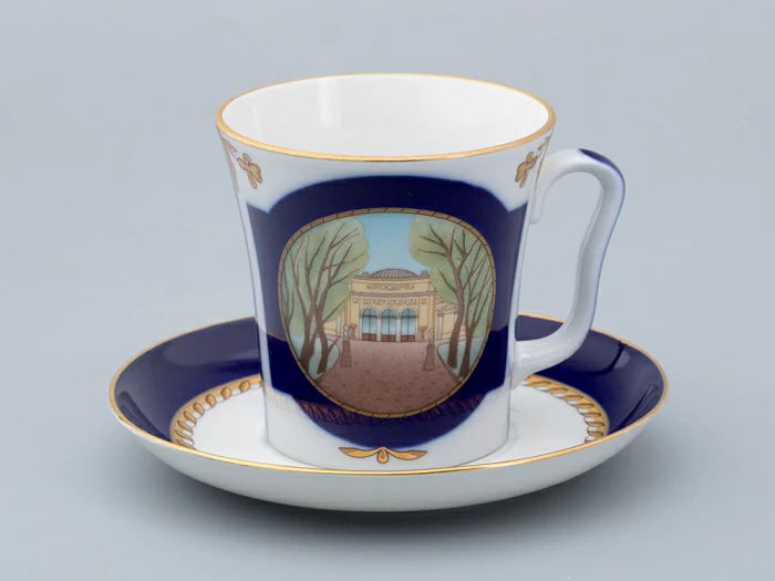 Бокал с блюдцем форма Ленинградский рисунок Летний сад Петра I арт. 81.31479.00.1, 