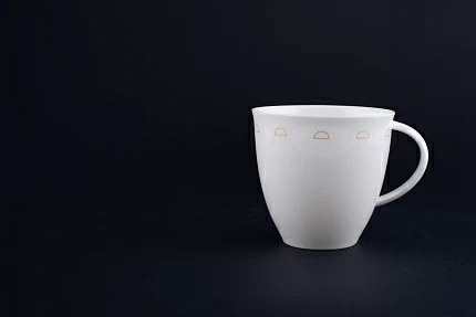 Чашка чайная Крем-брюле на форме Оливия, рисунок 1, арт 60.15929.00.1