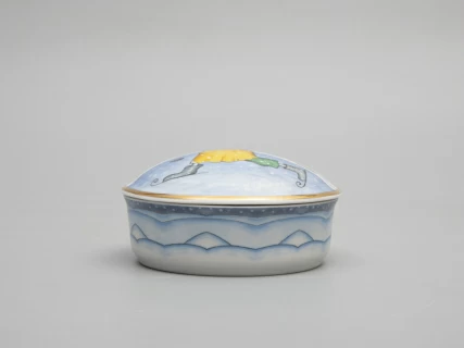 Туалетная коробочка форма Круглая рисунок Зима. Хоккей арт. 81.31061.00.1, 