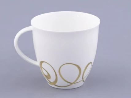 Чашка с блюдцем чайная форма Оливия рисунок Колечки, арт. 81.31427.00.1,  Чашка с блюдцем чайная форма Оливия рисунок Колечки, арт. 81.31427.00.1,