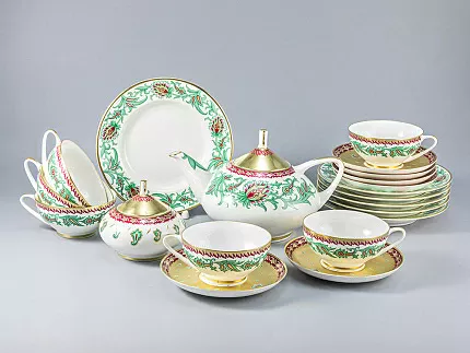 Сервиз чайный форма Купольная рисунок Восточный цветок, 6 персон 20 предметов, арт. 81.28104.00.1