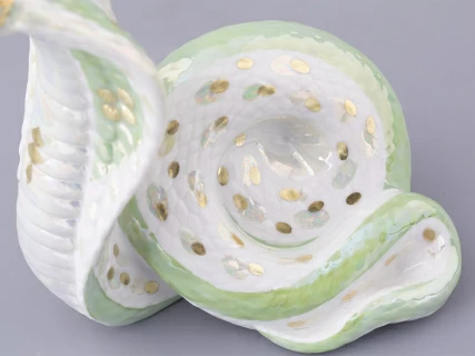 Скульптура форма Кобра в подарочной упаковке, большой размер, рисунок Зеленая кобра, арт. 81.32809.00.1, 