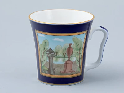 Бокал с блюдцем форма Ленинградский рисунок Порфировая ваза арт. 81.31477.00.1