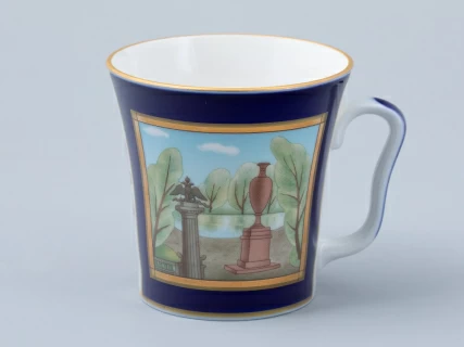 Бокал с блюдцем форма Ленинградский рисунок Порфировая ваза арт. 81.31477.00.1, 