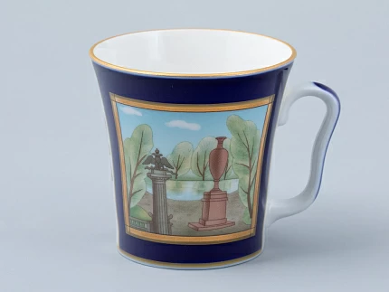 Бокал с блюдцем форма Ленинградский рисунок Порфировая ваза арт. 81.31477.00.1 Бокал с блюдцем форма Ленинградский рисунок Порфировая ваза арт. 81.31477.00.1