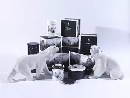 Свеча ароматическая в подарочной упаковке, рисунок Тотем. Медведь аромат Черный перец арт. 81.31597.00.1