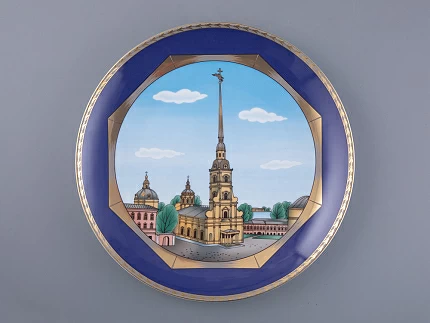 Тарелка декоративная 275 мм в подарочной упаковке, форма Эллипс рисунок Любимый город  Петропавловская крепость, арт. 81.31719.00.1 Тарелка декоративная 275 мм в подарочной упаковке, форма Эллипс рисунок Любимый город  Петропавловская крепость, арт. 81.31719.00.1