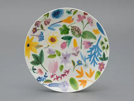 Чашка с блюдцем чайная форма Купольная рисунок Primavera, арт. 81.34274.00.1